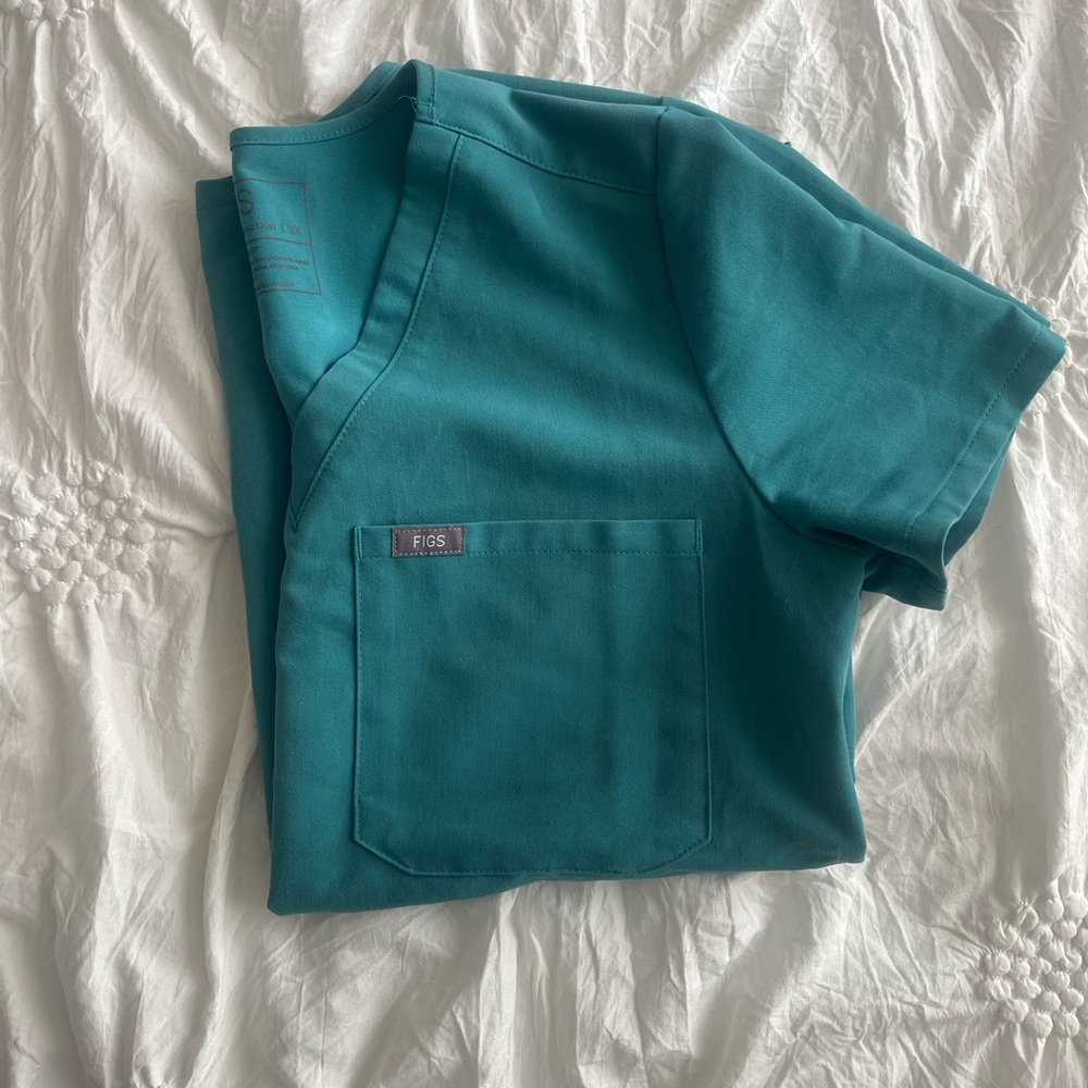 FIGS cactus green scrub top